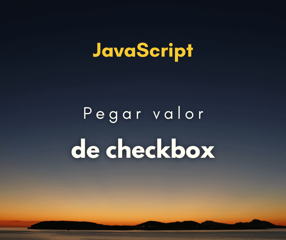pegar valor de checkbox com JavaScript capa
