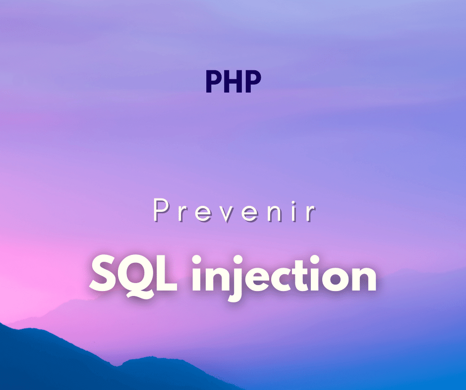 prevenir SQL injection com PHP capa