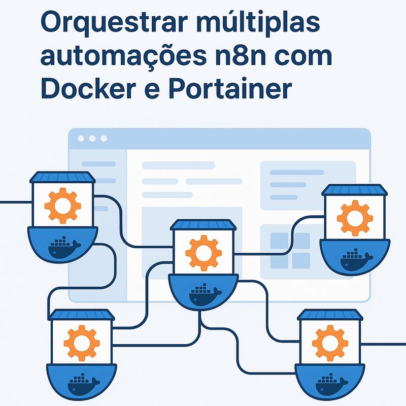 Como orquestrar múltiplas automações n8n usando Docker e Portainer