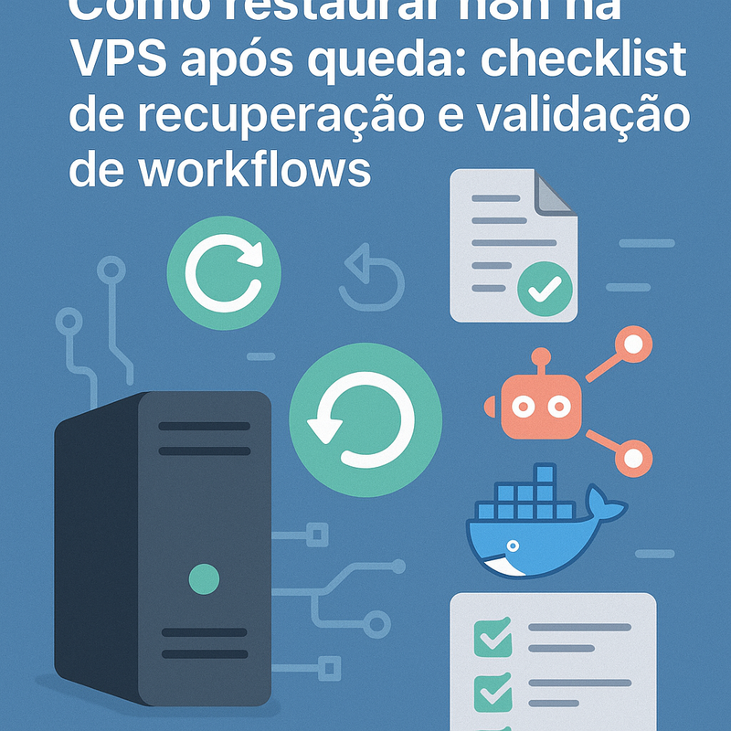 Como restaurar n8n na VPS após queda: checklist de recuperação e validação de workflows