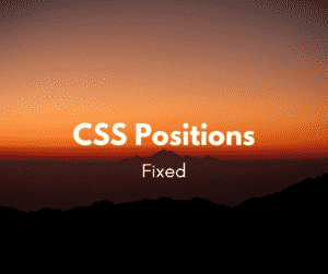 Como utilizar position fixed?