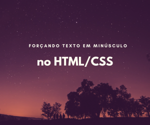 Como forçar texto em letras minúsculas no HTML/CSS