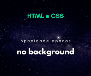 HTML: Aplicar opacity apenas em background