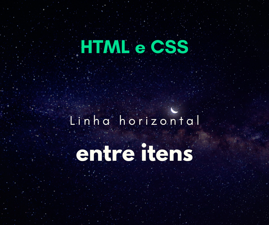Linha horizontal no meio de uma lista não ordenada HTML