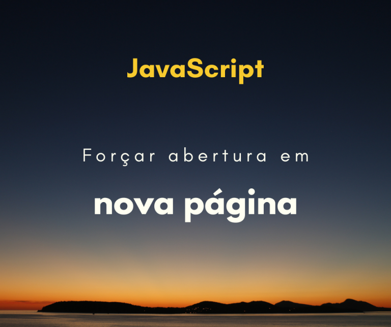 Como forçar a abertura de um link em outra aba