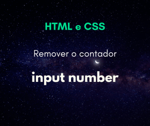 Como esconder o contador do input number