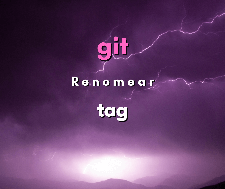 Como renomear uma tag em git