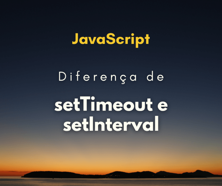 Qual A Diferença De Setinterval E Settimeout Hora De Codar