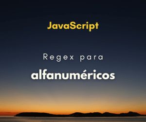 Como fazer regex que aceita apenas caracteres alfanuméricos