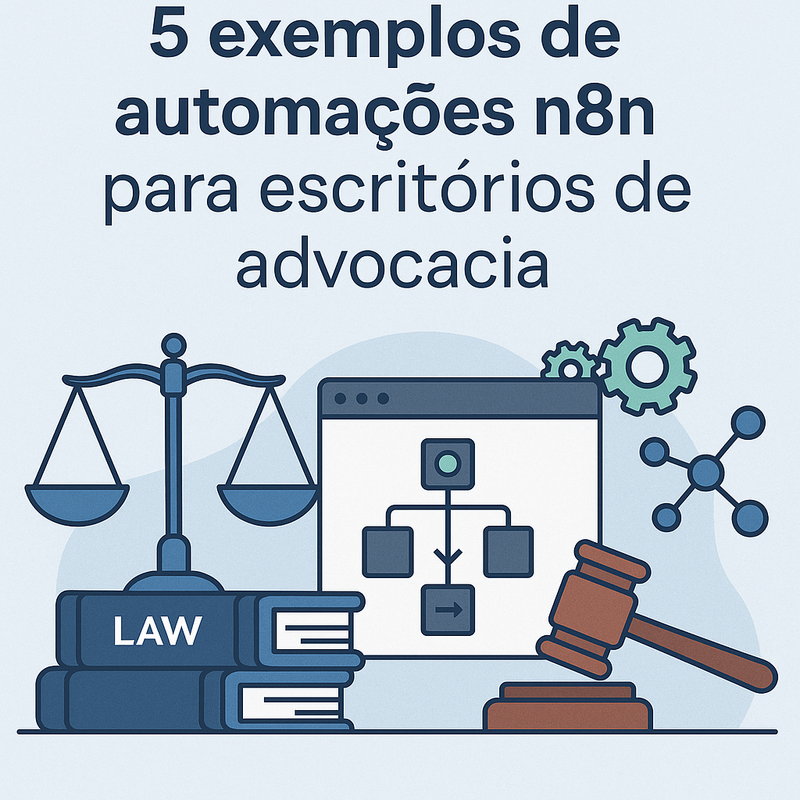Uma imagem sobre 5 exemplos de automações n8n para escritórios advocacia