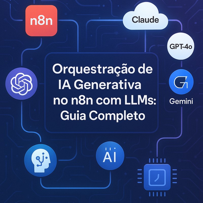 Uma imagem sobre Orquestração de IA Generativa no n8n com LLMs
