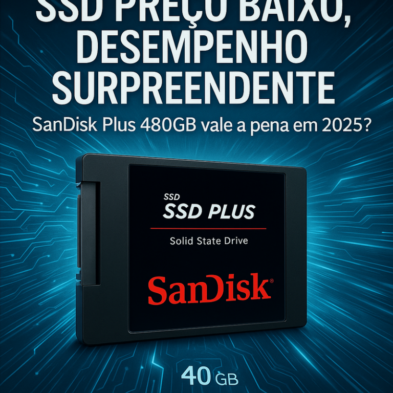 SSD preço baixo e desempenho surpreendente: vale a pena o SD Sandisk Plus 480GB?