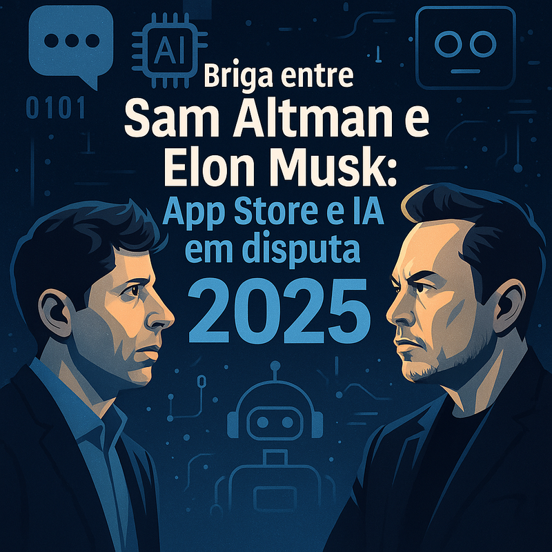 Uma imagem sobre Briga Sam Altman Elon Musk App Store 2025: entenda o caso