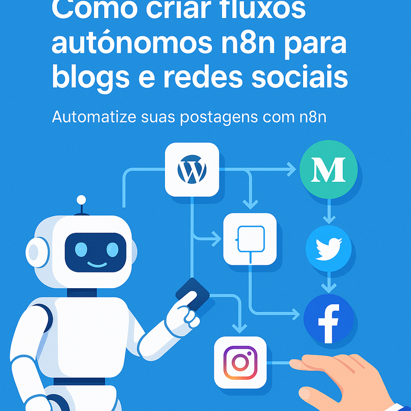 Uma imagem sobre Como criar fluxos autônomos n8n para blogs e redes sociais