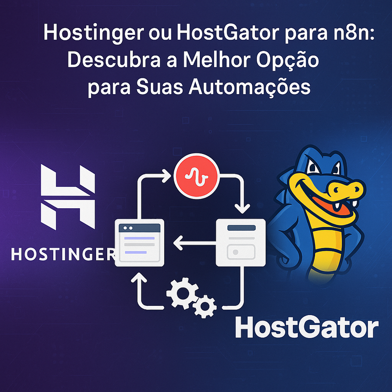 Uma imagem sobre Hostinger ou HostGator para n8n: qual o melhor?