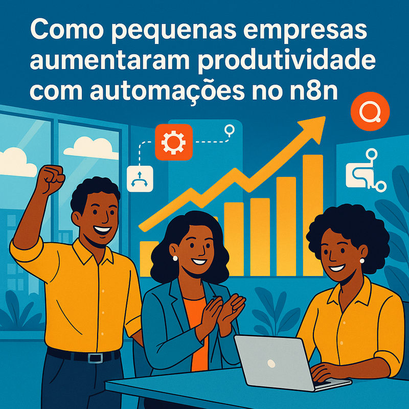 Uma imagem sobre Aumentar produtividade pequenas empresas automações n8n