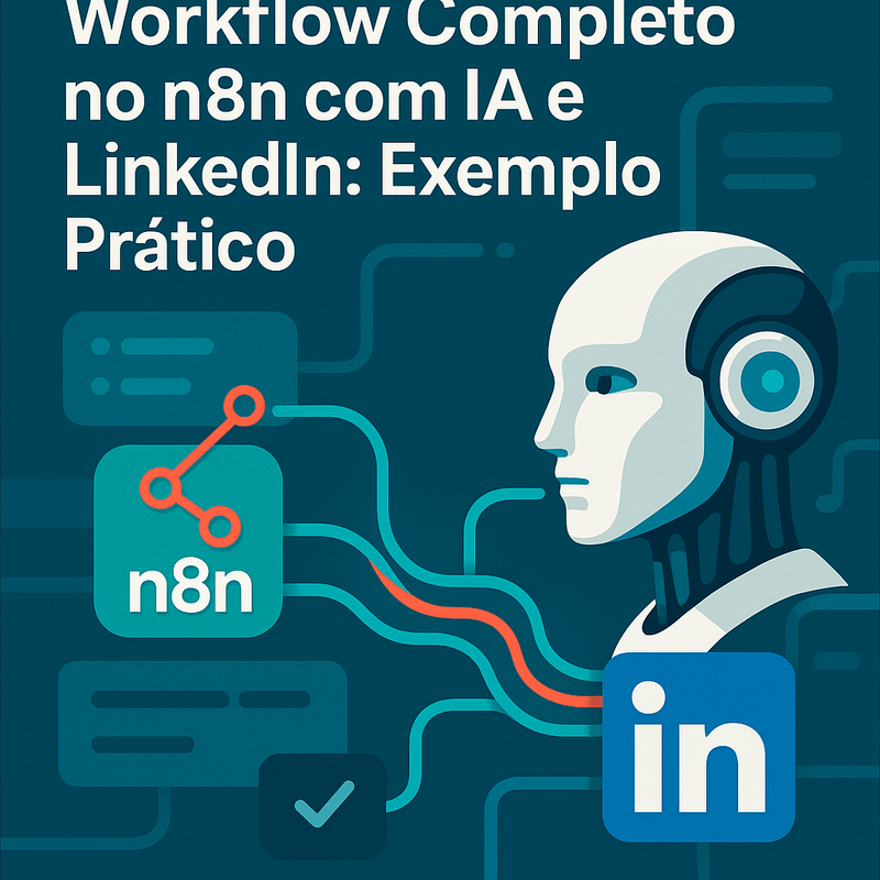 Uma imagem sobre Workflow n8n com IA e LinkedIn: Exemplo Prático