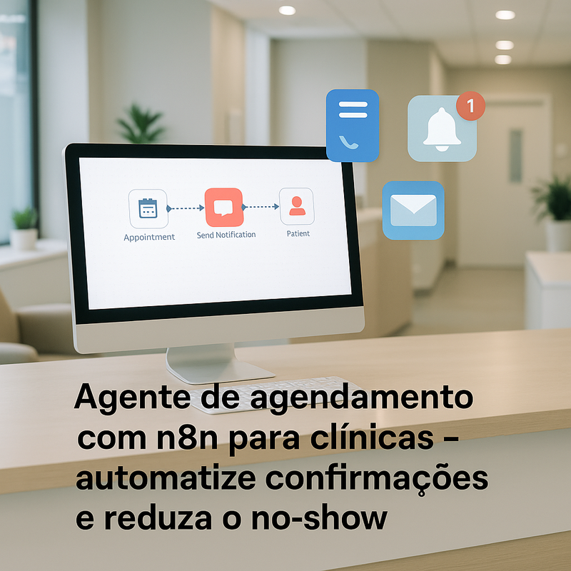 Uma imagem sobre Agente de agendamento com n8n para clínicas: reduza no-show