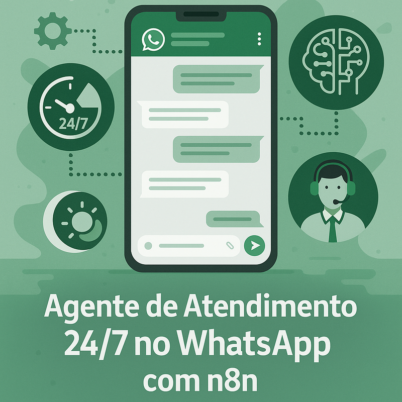 Uma imagem sobre Agente de atendimento 24/7 no WhatsApp com n8n