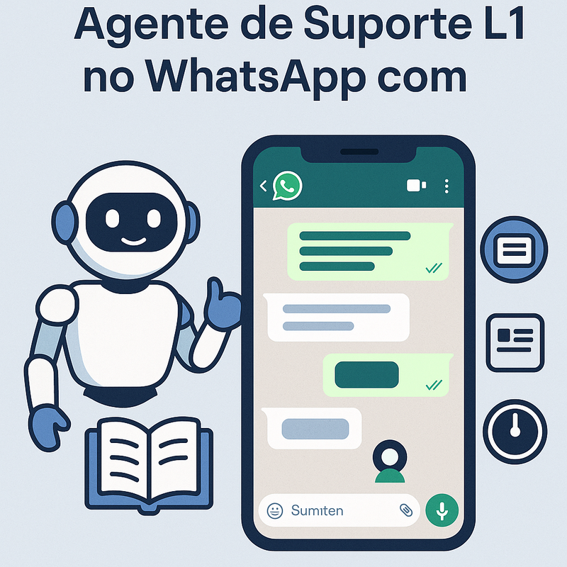 Uma imagem sobre Agente de suporte L1 no WhatsApp com n8n: Guia completo