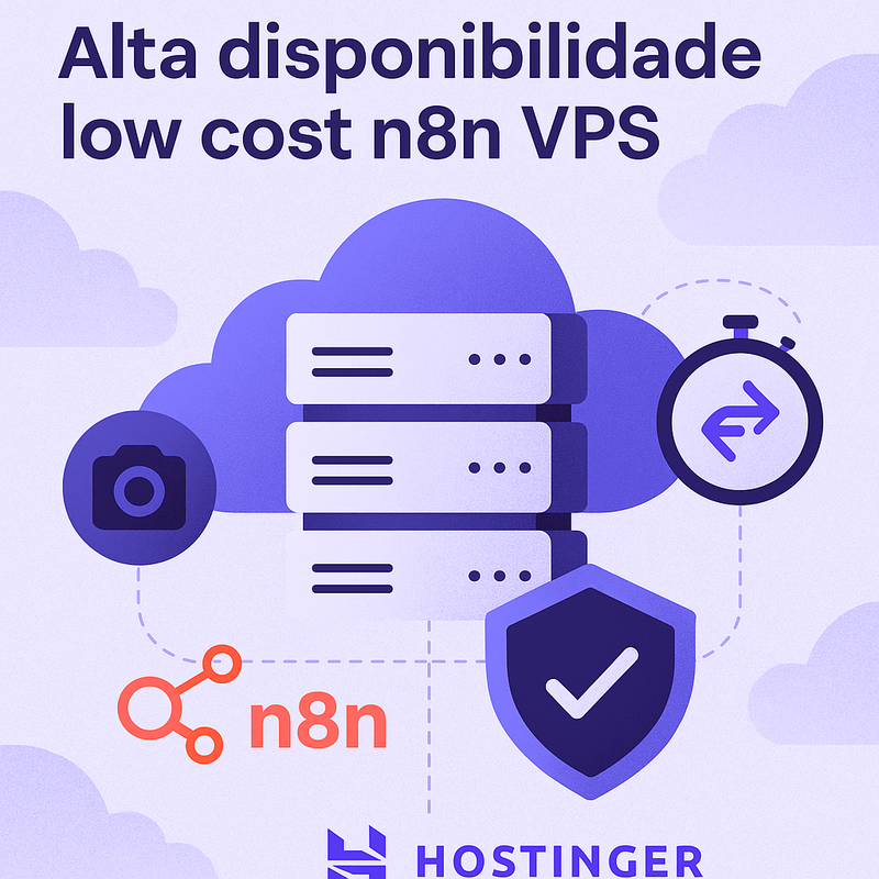 Uma imagem sobre Alta disponibilidade low cost n8n VPS com Hostinger