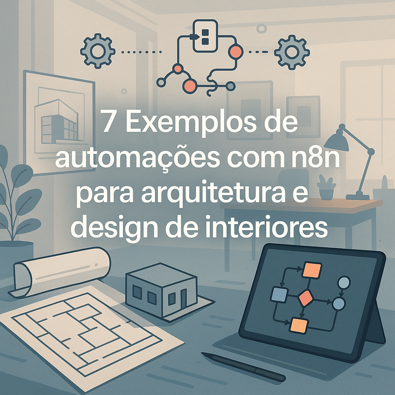 Uma imagem sobre 7 automações com n8n para arquitetura e design de interiores