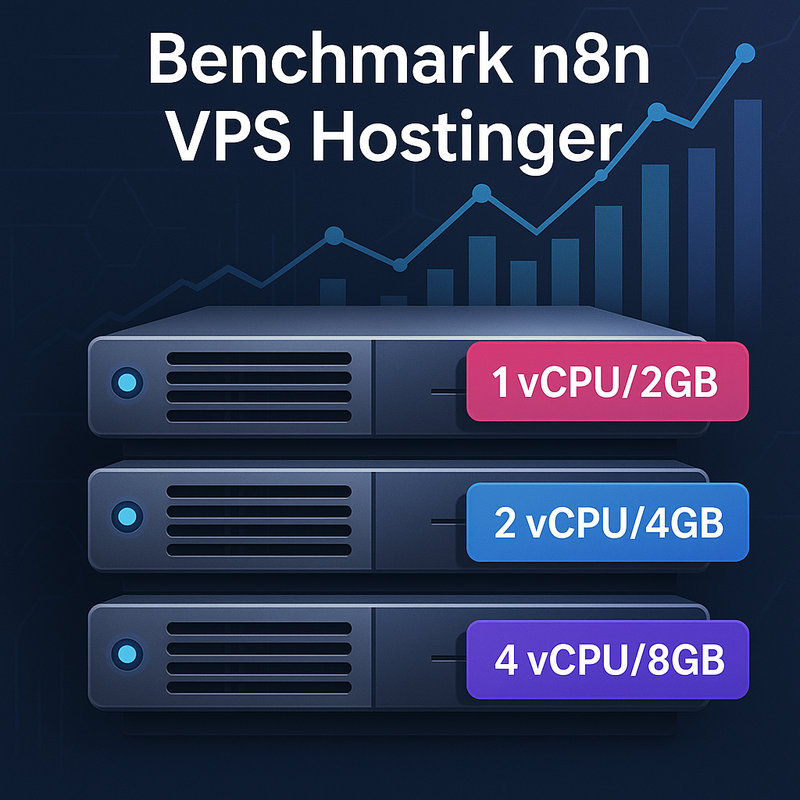 Uma imagem sobre Benchmark n8n VPS Hostinger: 1 vCPU a 4 vCPU (Testes)