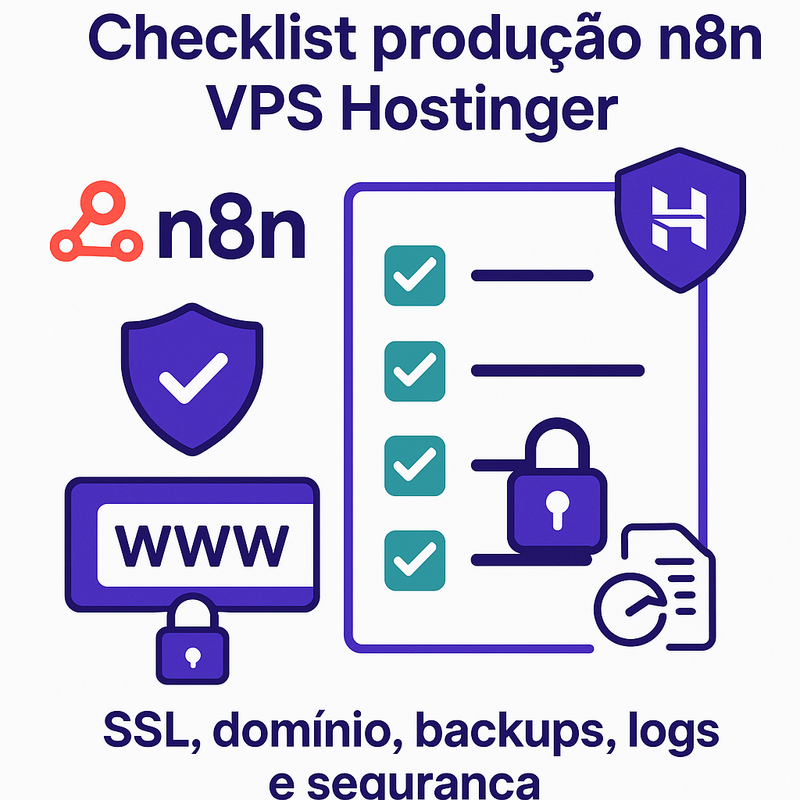 Uma imagem sobre Checklist produção n8n VPS Hostinger: SSL, backups e mais