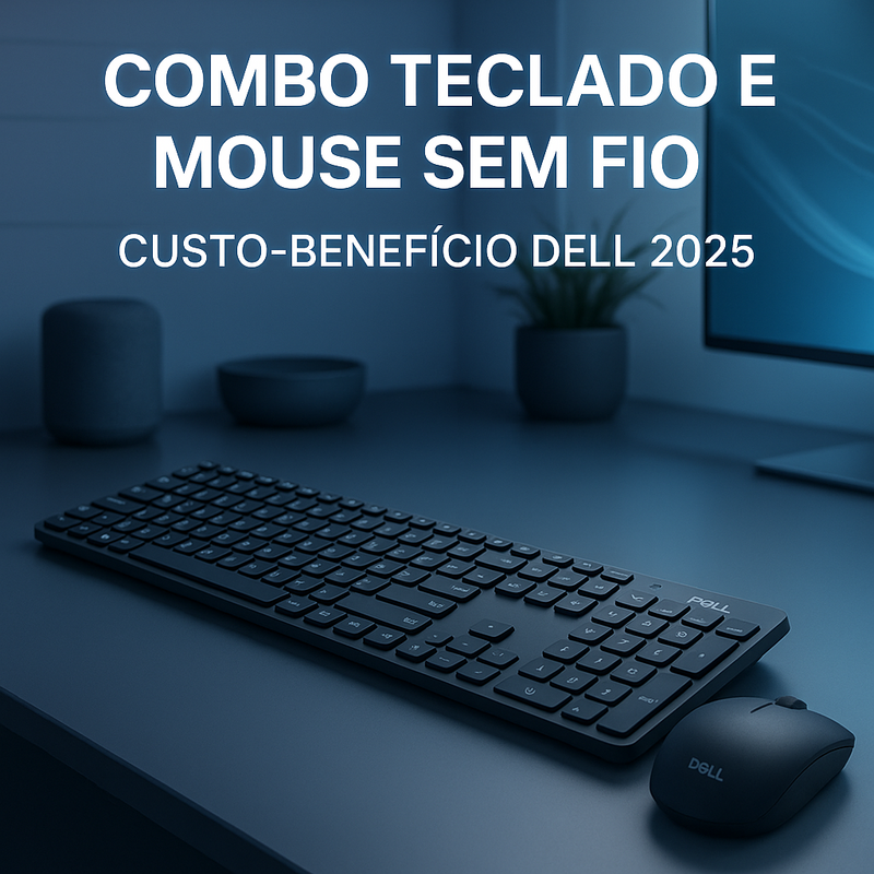 Uma imagem sobre Combo teclado e mouse sem fio Dell custo benefício 2025
