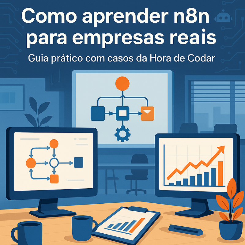 Como aprender n8n para empresas reais: guia prático com casos da Hora de Codar