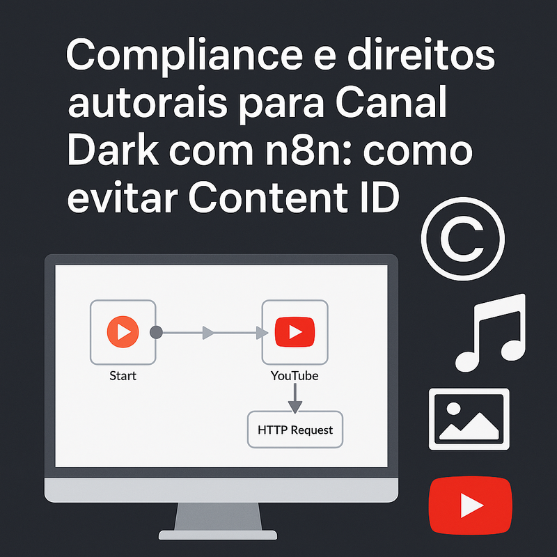 Uma imagem sobre Compliance direitos autorais Canal Dark com n8n