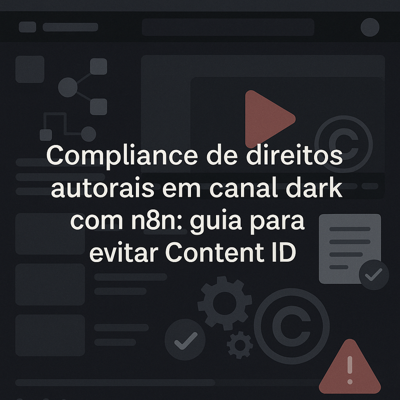 Uma imagem sobre Compliance de direitos autorais canal dark com n8n