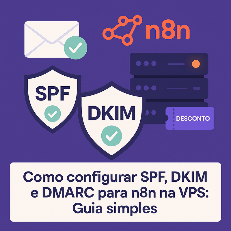 Uma imagem sobre Configurar SPF DKIM DMARC n8n VPS: Guia simples