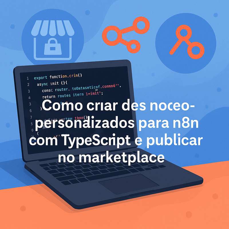 Uma imagem sobre Criar nodes personalizados n8n TypeScript marketplace