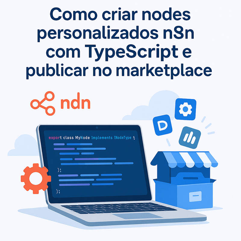 Uma imagem sobre Criar nodes personalizados n8n TypeScript e publicar marketplace