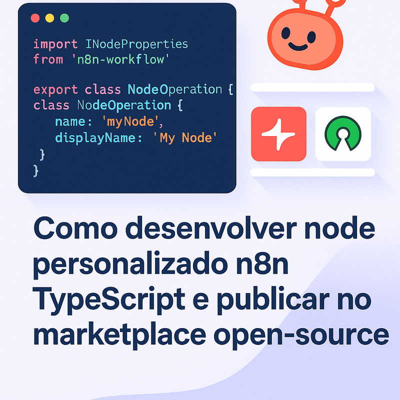 Uma imagem sobre Como desenvolver node n8n TypeScript e publicar marketplace