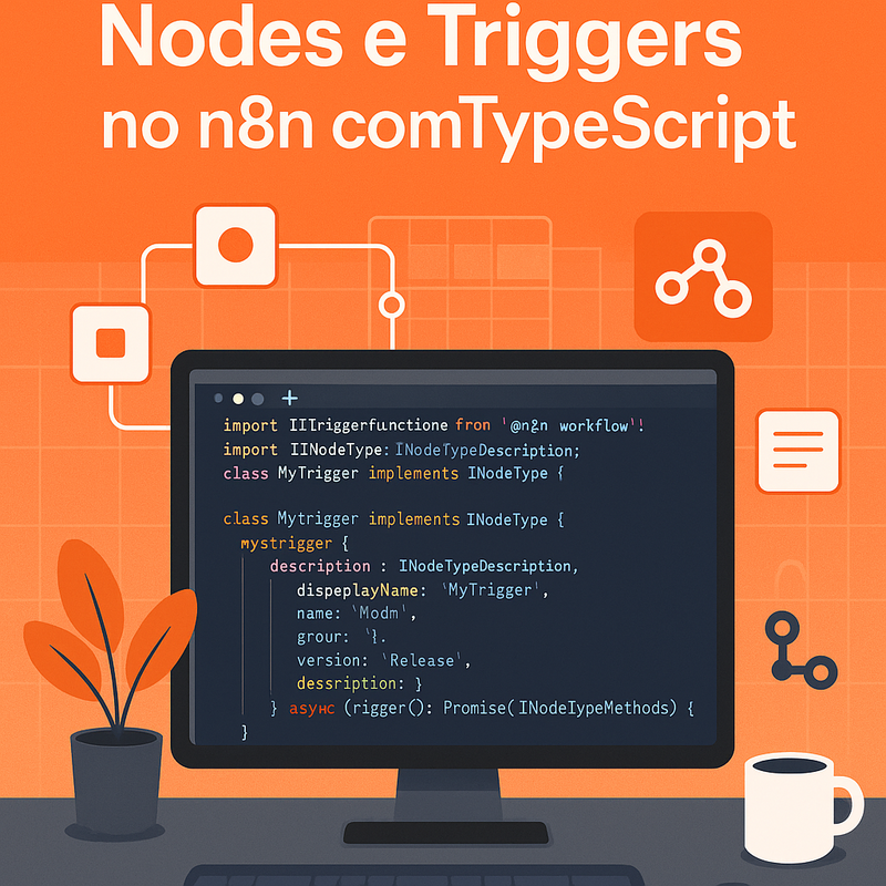 Uma imagem sobre Desenvolver nodes e triggers n8n TypeScript: guia completo