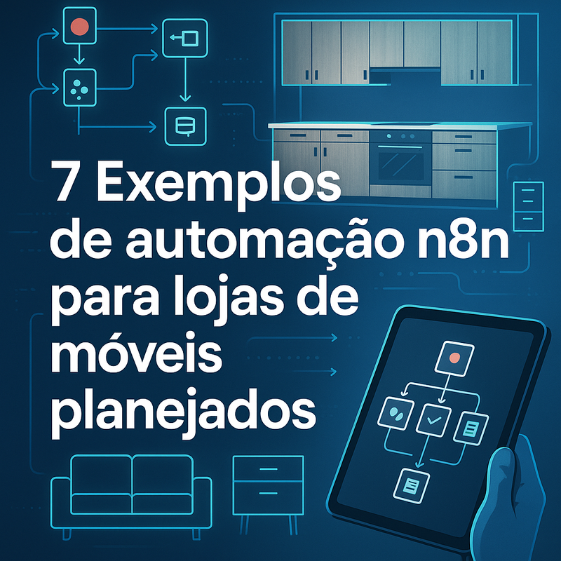 Uma imagem sobre 7 exemplos de automação n8n para lojas de móveis