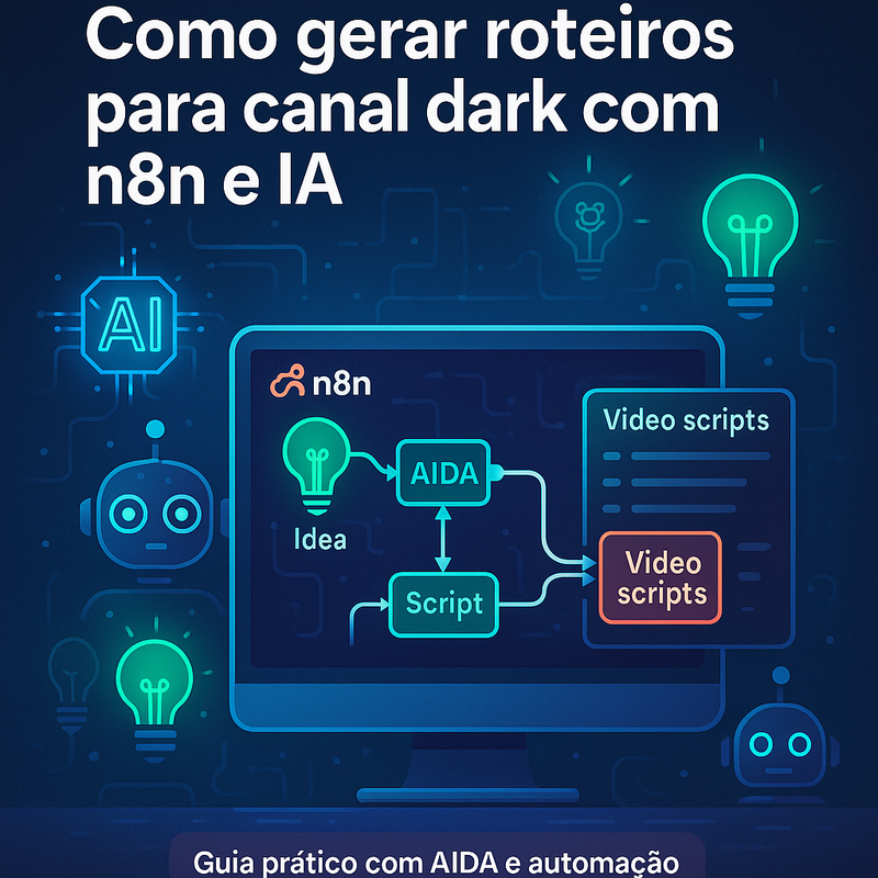 Uma imagem sobre Como gerar roteiros para canal dark com n8n e IA