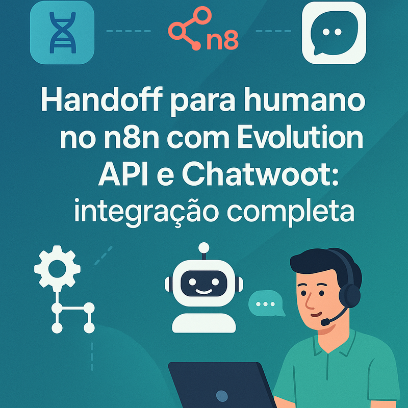 Uma imagem sobre Handoff para humano no n8n com Evolution API e Chatwoot