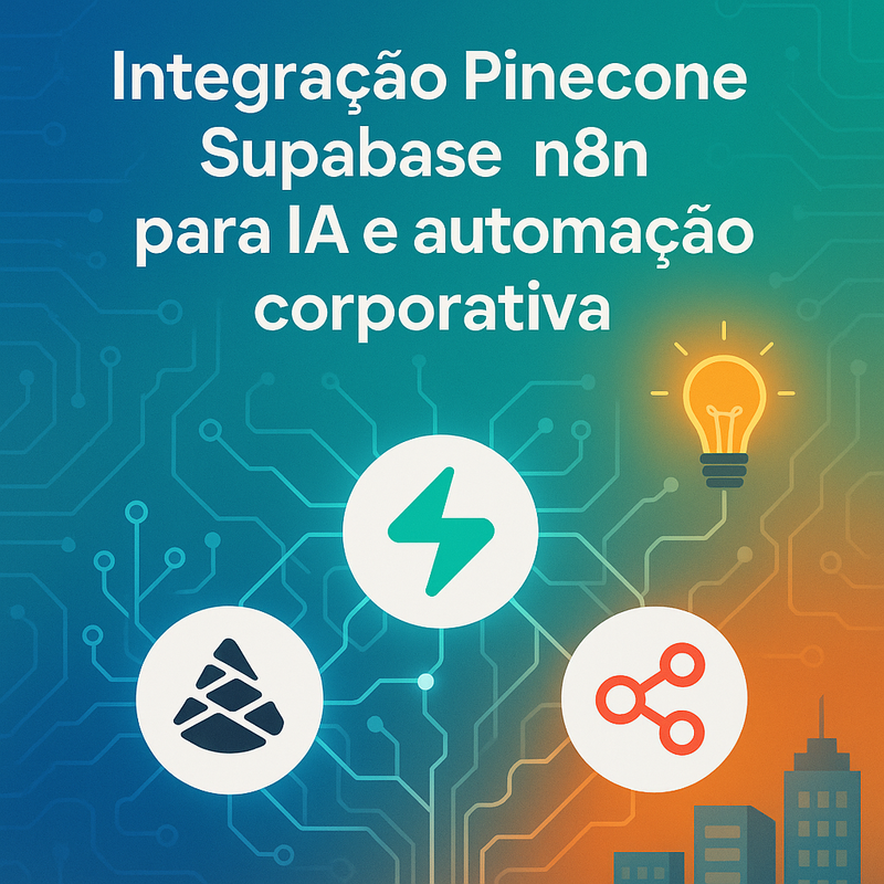 Uma imagem sobre Integração Pinecone Supabase n8n para IA e automação