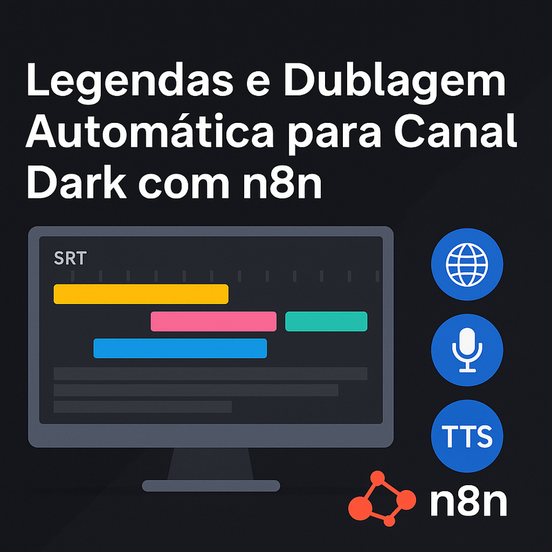 Uma imagem sobre Legendas e dublagem automática para Canal Dark com n8n