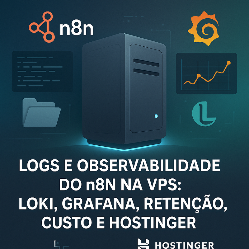 Uma imagem sobre Logs e Observabilidade do n8n na VPS com Loki e Grafana