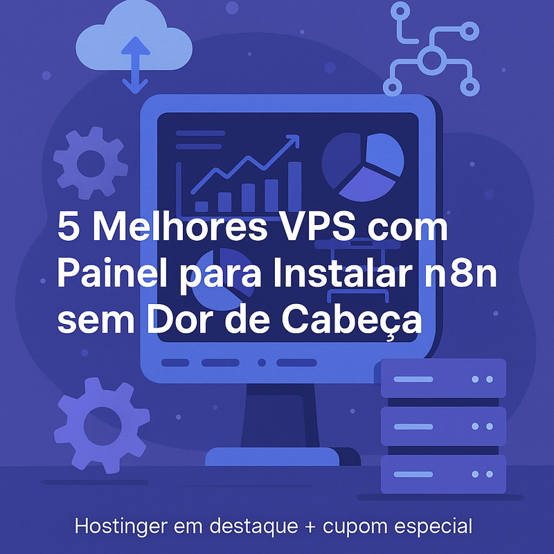 Uma imagem sobre Melhores VPS com painel para instalar n8n – Hostinger é destaque