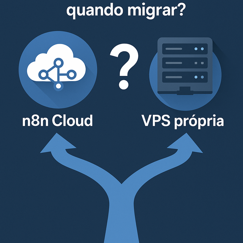 Uma imagem sobre n8n Cloud vs VPS própria: quando migrar e vantagens