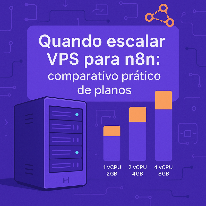 Uma imagem sobre Quando escalar VPS para n8n: guia prático Hostinger