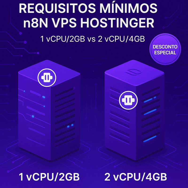 Uma imagem sobre Requisitos mínimos n8n VPS Hostinger: escolha ideal
