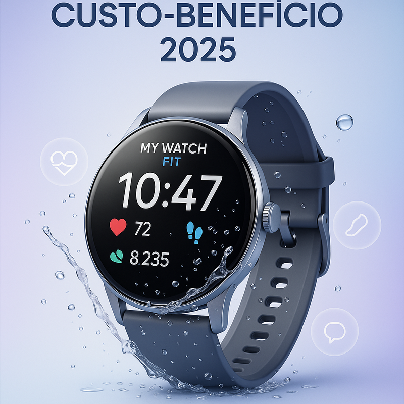 Uma imagem sobre Smartwatch custo benefício para saúde e exercícios 2025