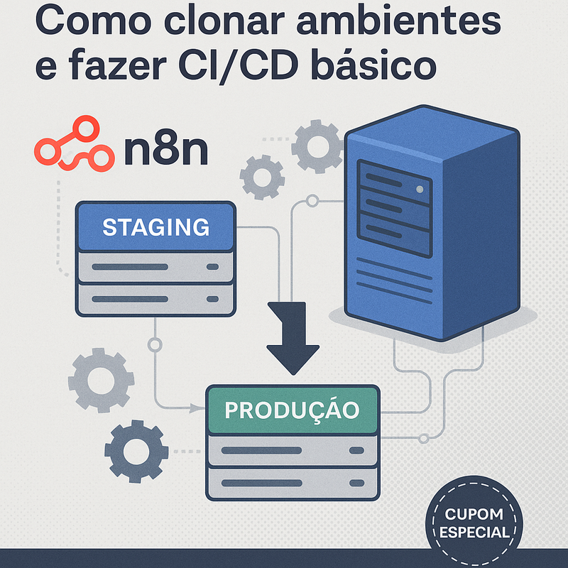 Uma imagem sobre Staging e produção para n8n na VPS com CI/CD