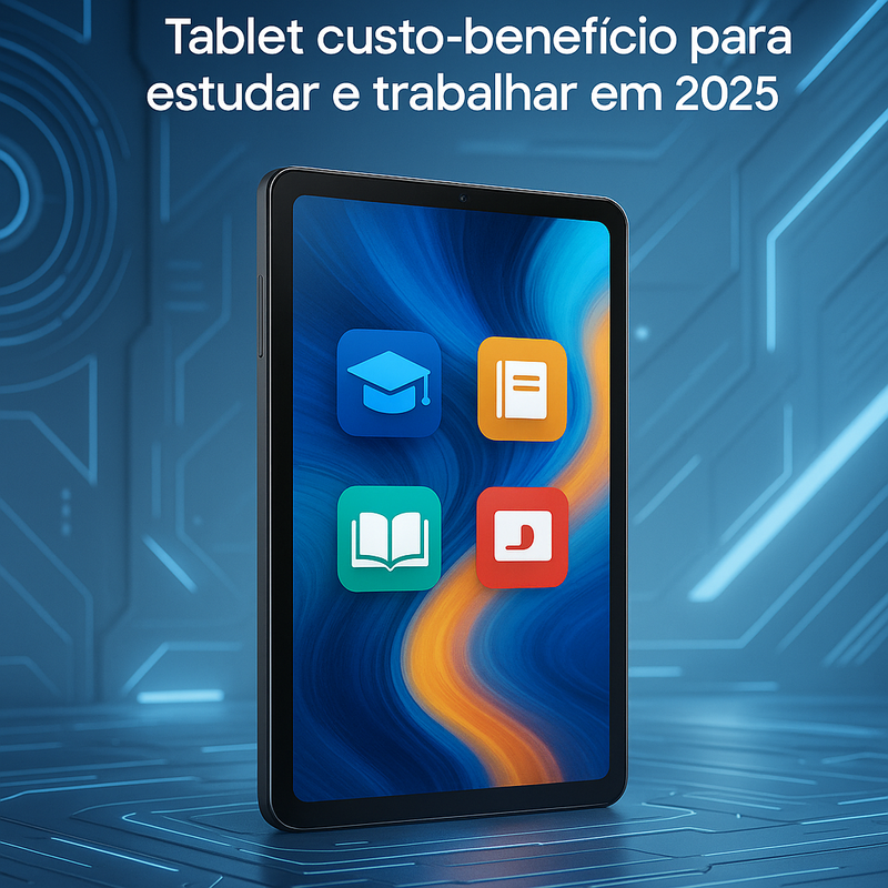 Uma imagem sobre Tablet custo-benefício para estudar e trabalhar 2025